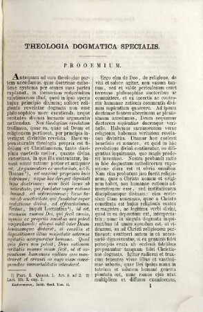 Institutiones theologicae, 2. Complectens theologiam specialem. Cum appendice de immaculata conceptione b. semper virginis dei genitricis Mariae