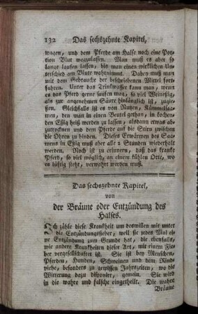 Das sechszehnte Kapitel, von der Bräune oder Entzündung des Halses. - Das zwanzigste Kapitel, von der Entzündung der Milz.