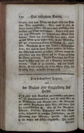 Das sechszehnte Kapitel, von der Bräune oder Entzündung des Halses. - Das zwanzigste Kapitel, von der Entzündung der Milz.