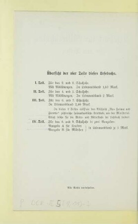 Übersicht der vier Teile dieses Lesebuchs