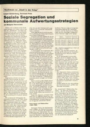 Nochmals zu: Städte in der Krise. [Fortsetzung ARCH+ 38]