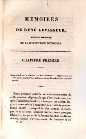 Mémoires de R. Levasseur de la Sarthe. 4