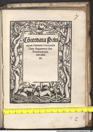 Co[n]cordata Principum Nationis Germanicae : Cum Argumentis siue Summarijs iam iam additis
