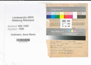 Entnazifizierung Anna Maria Hollmann , geb. 14.09.1901 (Gewerbelehrerin)