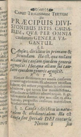 Caput Trigesimum Tertium De Præcipuis Divisionibus Istis Causarum, Qvæ Per Omnia causarum Genera Vagantur.