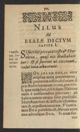 Nilus Ad Esaiae Dictum Capite I.