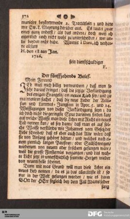 Der fünffzehende Brief.