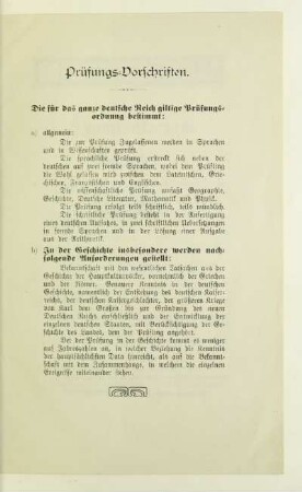 Prüfungs-Vorschriften