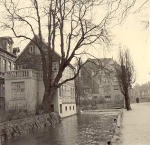 Wall. Detmold. Blick auf die Gefällestufe am Hornschen Tor