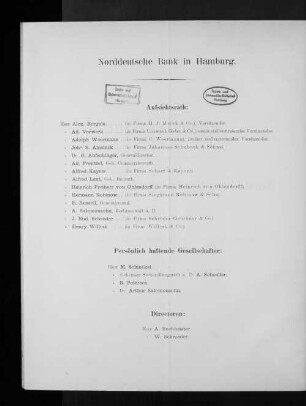 Norddeutsche Bank in Hamburg.