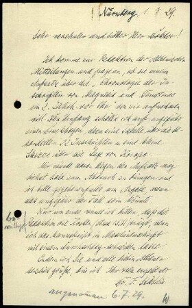 F. Stählin an W. Wrede