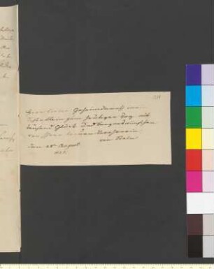 Brief von Stein, Charlotte von an Goethe, Johann Wolfgang von