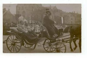 Füsilierregiment (4. Württembergisches Infanterie-Regiment Nr. 122), 100jähriges Regimentsjubiläum mit König Wilhelm II.; Kutschfahrt durch die Stadt