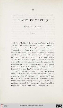 2.Ser. 4.1883: L' art égyptien