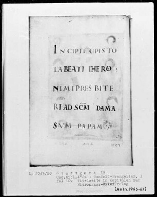 Gundold-Evangeliar — Band 1 — Band 2 — Incipit, Folio 10verso