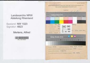 Entnazifizierung Alfred Mertens , geb. 15.01.1907 (Reg.Inspektor)