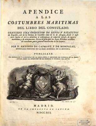 Codigo de las costumbres maritimas de Barcelona : Nuevamente trad. al Castellano con el texto lemosin..., [2]. Apendice