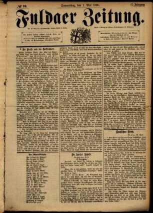 Ausgabe vom Donnerstag, den 01. Mai 1890.