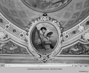 Zyklus mit Putten und Nymphen : Konzert einer Nymphe und Putten : Malender Putto