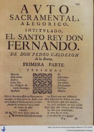El Santo Rey Don Fernado, primera parte.