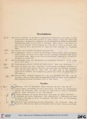 Verschiedenes (Nr. 263-341)