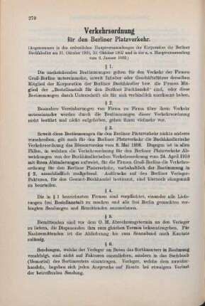 Verkehrsordnung für den Berliner Platzverkehr