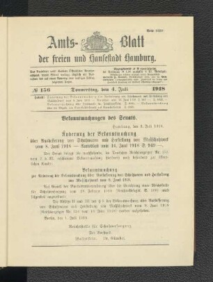No. 156, 4. Juli 1918