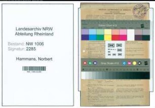 Entnazifizierung Norbert Hammans , geb. 02.06.1894 (Pfarrer)