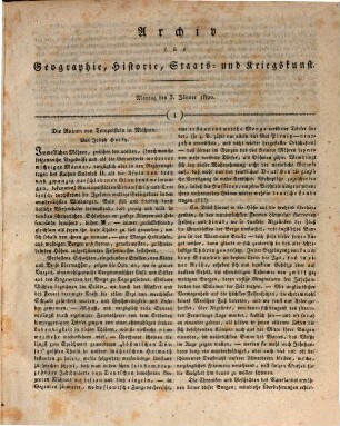Archiv für Geographie, Historie, Staats- und Kriegskunst. 11, 11. 1820