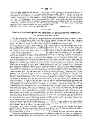 Ueber die Notwendigkeit des Zeichnens im geographischen Unterricht