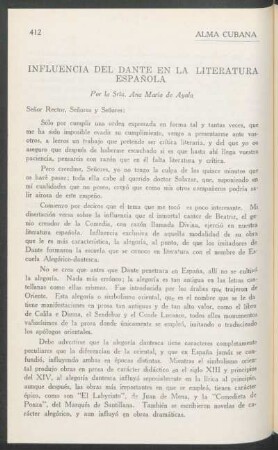 Influencia del Dante en la Literatura Española