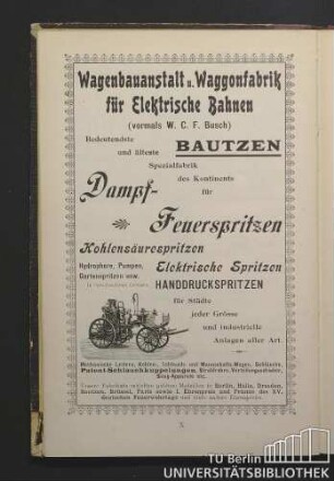 Wagenbauanstalt u. Waggonfabrik für Elektrische Bahnen (vormals W. C. F. Busch)