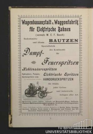 Wagenbauanstalt u. Waggonfabrik für Elektrische Bahnen (vormals W. C. F. Busch)