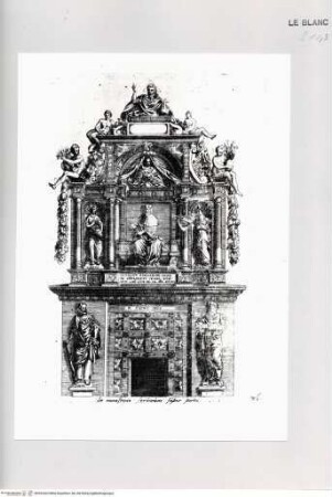 Monumenta clarorum doctrina praecipuè ..., Tafel 76: Grabmonument des Lodovico Gozzadini in Bologna, Santa Maria dei Servi