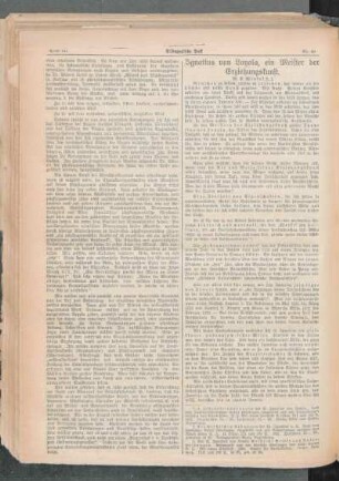 Ignatius von Loyola, ein Meister der Erziehungskunst