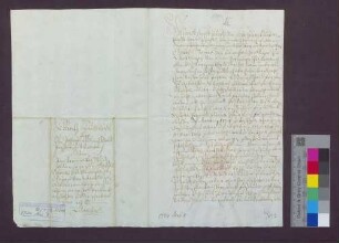 Gantkaufbrief für Johann Ludwig Schmid aus Wollbach über ein von ihm aus der Gantmasse des Mathis Sommer zu Wittlingen erworbenes Ackerstück.