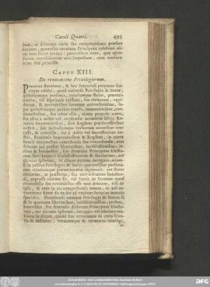 Caput XIII. De revocatione Privilegiorum.