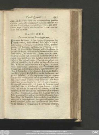 Caput XIII. De revocatione Privilegiorum.
