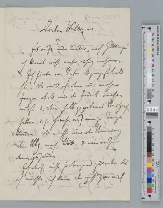 Brief an Woldemar Bargiel