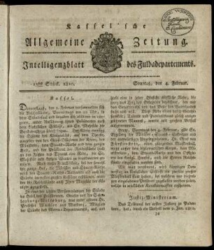 15tes Stueck, Sonntag, den 4. Februar 1810