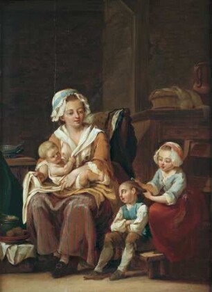 Mutter mit drei Kindern