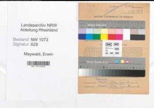 Entnazifizierung Erwin Maywald , geb. 12.03.1907 (Bankangestellter)