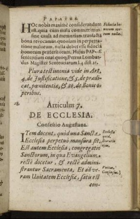 Articulus 7. De Ecclesia