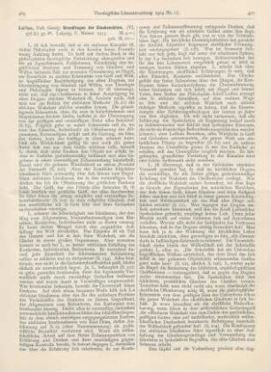 469-471 [Rezension] Lasson, Georg, Grundfragen der Glaubenslehre