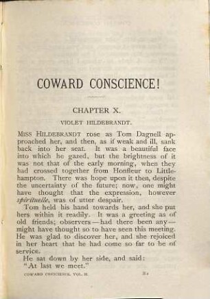 Coward Conscience! : in three volumes, 2