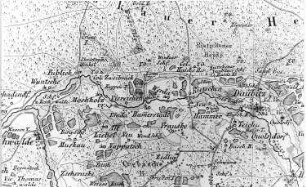 Rietschen-Hammerstadt. Atlas von Schlesien, Kreis Rothenburg, Verlag C. Flemming/Glogau, um 1850