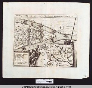 Abbildung der Schwedischen Schantz auff dem Weißelstrom in Preußen gelegen. Anno 1626