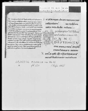 Psalmenkommentar — Initiale N(onne), Folio 62verso