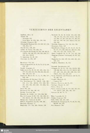 Verzeichnis Der Eigennamen