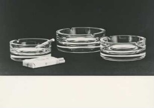 Kristall-Aschenbecher "39/12", "39/13", und "39/15" der Glashütte Leichlingen